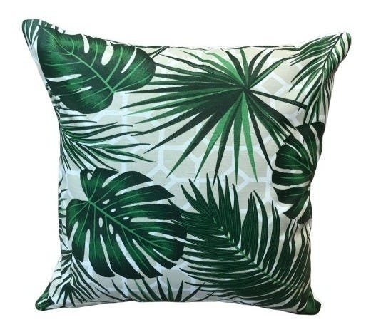 Kit 4 Capas De Almofada 43x43 - Sarja Verde Folhas - 2