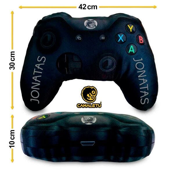Kit 2 Almofadas Gamer Personalizadas com Nome Controle Video Game Xbox One Pretos - 8