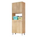 Ver imagem 3 de Armario Lavanderia 4 Portas 2,22m C/ Nicho Pés Reguláveis Teka Madrid