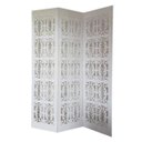 Ver imagem 1 de Biombo 3 Folhas 129x180cm Mdf Modelo 2 Branco Vazado
