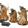 Presépio Natal 9 Figuras Plus Seda Rustico Dourado 15cm - 3