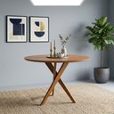 Ver imagem 5 de Mesa de Jantar Redonda 4 Lugares Tampo MDF 109 cm 21668 Cinamomo Ornar