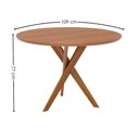 Ver imagem 3 de Mesa de Jantar Redonda 4 Lugares Tampo MDF 109 cm 21668 Cinamomo Ornar