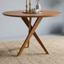 Ver imagem 2 de Mesa de Jantar Redonda 4 Lugares Tampo MDF 109 cm 21668 Cinamomo Ornar