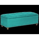 Ver imagem 2 de Puff Baú Recamier Pés Palito Suede Acqua 1,5M - Casa Renovo