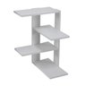 Prateleira de Canto Estante Alternada MDF Branca 60x41,5x41,5 - 1