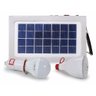 Kit Painel Placa Solar Camping com Bateria e 2 Lâmpadas Led - 1