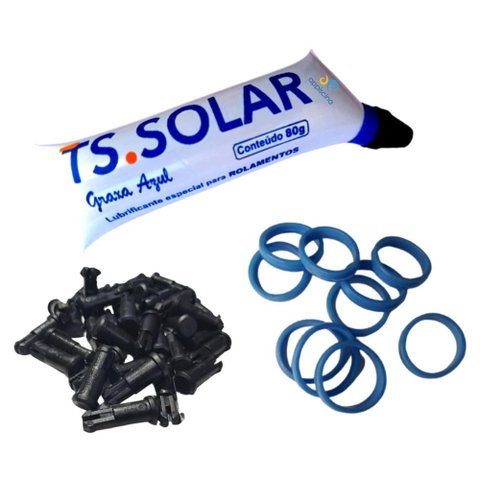 Kit Manutenção Aquec Solar Oring AZUL + Graxa Pinos Ts Solar