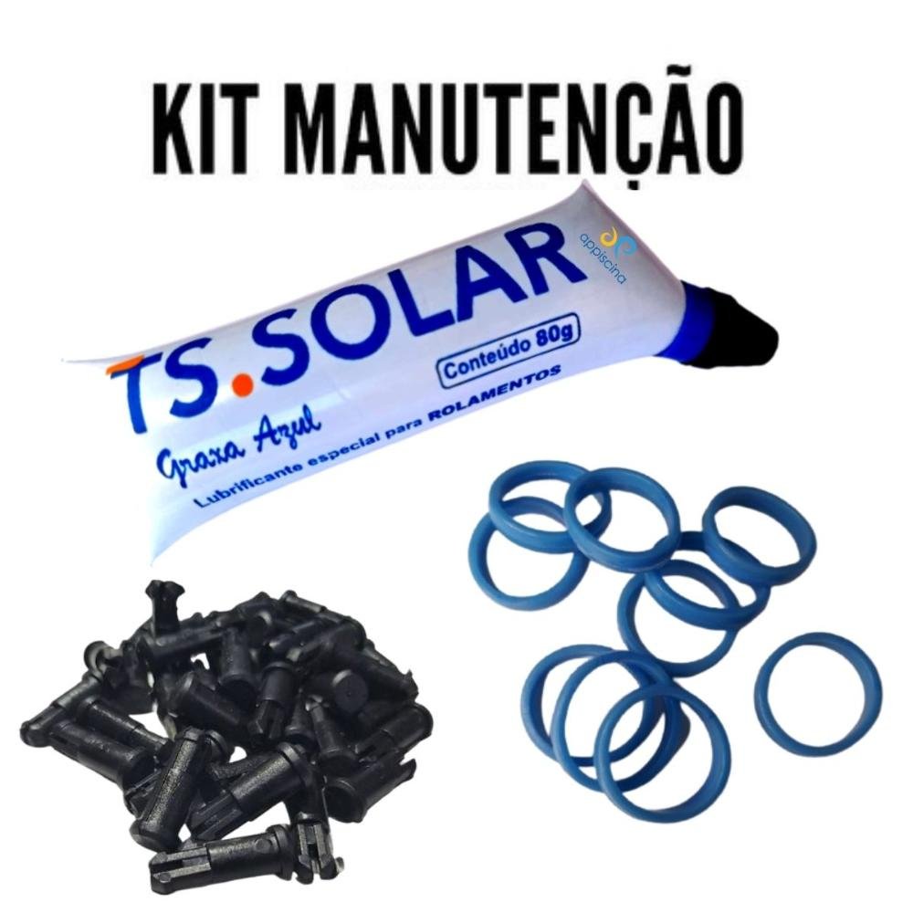 Kit Manutenção Aquec Solar Oring AZUL + Graxa Pinos Ts Solar - 3