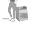 Ver imagem 4 de Mesa de Cabeceira 1 Gaveta com Prateleira em Vidro Capri 