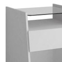 Ver imagem 5 de Mesa de Cabeceira 1 Gaveta com Prateleira em Vidro Capri 