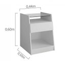 Ver imagem 3 de Mesa de Cabeceira 1 Gaveta com Prateleira em Vidro Capri 