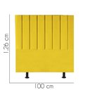 Ver imagem 3 de Cabeceira Estofada Solteiro 100CM Sophia Suede Amarelo - D A DECOR D&A Decor