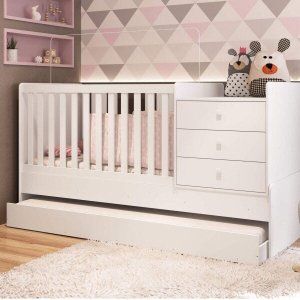Cama Auxiliar sem Colchão com Rodízios 191cm Linha Bb Bb692 Completa Móveis