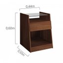 Ver imagem 3 de Mesa de Cabeceira 1 Gaveta com Prateleira em Vidro Capri Bianchi Móveis