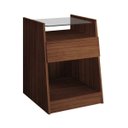 Ver imagem 2 de Mesa de Cabeceira 1 Gaveta com Prateleira em Vidro Capri Bianchi Móveis