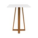Ver imagem 2 de Mesa Bistrô Madri Madeira Maciça e Tampo Quadrado - Amêndoa - Tampo 80x80 Laqueado Branco