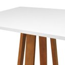 Ver imagem 3 de Mesa Bistrô Madri Madeira Maciça e Tampo Quadrado - Amêndoa - Tampo 80x80 Laqueado Branco