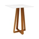 Ver imagem 1 de Mesa Bistrô Madri Madeira Maciça e Tampo Quadrado - Amêndoa - Tampo 80x80 Laqueado Branco