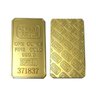 Mini Barra de Ouro Suíça 24 K Colecionável Banhado Dourado - 3