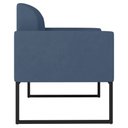 Ver imagem 7 de Poltrona Namoradeira Decorativa Isabella Base Industrial Suede Azul Marinho/Preto Gran Belo