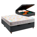 Ver imagem 1 de Cama + Bau Cinza e Colchão D20 Casal - D20 Inducol