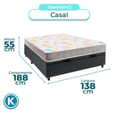 Ver imagem 3 de Cama + Bau Cinza e Colchão D20 Casal - D20 Inducol