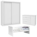 Ver imagem 1 de Quarto Infantil com Cama Tutto New 2 Portas Branco Acetinado - Matic