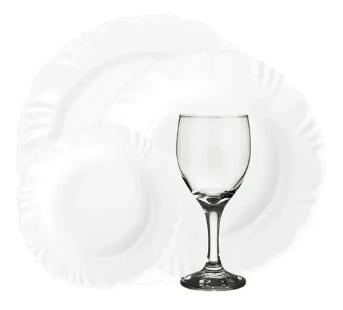 Aparelho de Jantar Pétalas 16 Peças com Taças - Duralex - 2