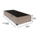 Ver imagem 2 de Base Box com Baú Solteiro Bege de Madeira 88cm Kazamix Cor:bege
