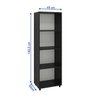 Estante Armário Livreiro Modular Clementina 45 com 04 nichos DRW Móveis Preto - 2