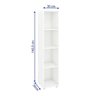 Estante Armário Livreiro Modular Clementina 30 com 04 Nichos Drw Móveis Branco - 2