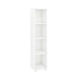 Estante Armário Livreiro Modular Clementina 30 com 04 Nichos Drw Móveis Branco - 1