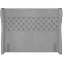 Ver imagem 3 de Cabeceira Cama Box Casal 140 Cm P05 Madrid Veludo Cinza - Lyam Decor