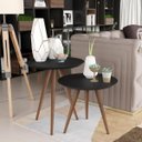 Ver imagem 1 de Conjunto de Mesa Lateral e Apoio Retrô Decore