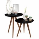 Ver imagem 2 de Conjunto de Mesa Lateral e Apoio Retrô Decore