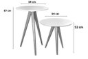 Ver imagem 4 de Conjunto de Mesa Lateral e Apoio Retrô Decore