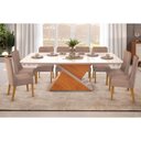 Ver imagem 1 de Mesa Cozinha Zafira 200 + 8 Cad Jade Cedro DJ Móveis