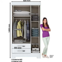 Ver imagem 7 de Guarda-Roupa 3 Portas 2 Gavetas Briz