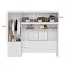 Ver imagem 4 de Guarda-Roupa Casal 4 Portas e 3 Gavetas Duster Albatroz