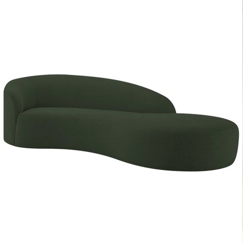 Divã Recamier Orgânico França 180cm Lado Direito Linho