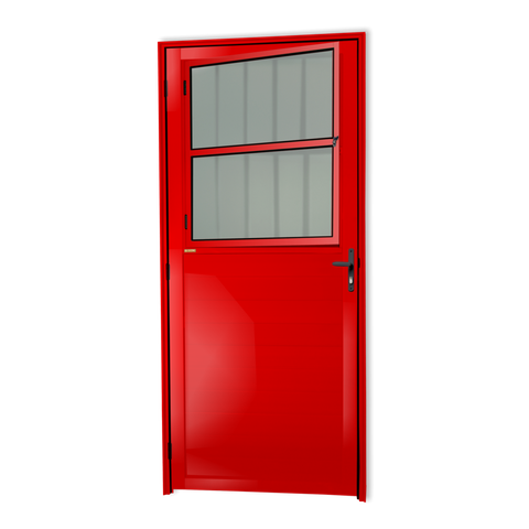 Porta Alumínio Lambril c/Grade 86 D. V.Boreal Vermelho Brimak