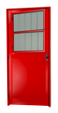 Ver imagem 1 de Porta Alumínio Lambril c/Grade 86 D. V.Boreal Vermelho Brimak