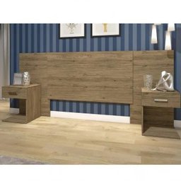 Cabeceira Extensível Casal/queen 2 Mesas de Cabeceira Calenda Henn - 1