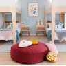 Futton Turco Redondo Veludo Paris Ø70cm Vermelho Fastlar - 1