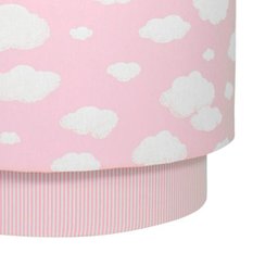 Lustre Tubular Duplo Nuvem Rosa Quarto Bebê Infantil Menina - 2