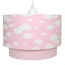 Lustre Tubular Duplo Nuvem Rosa Quarto Bebê Infantil Menina - 1
