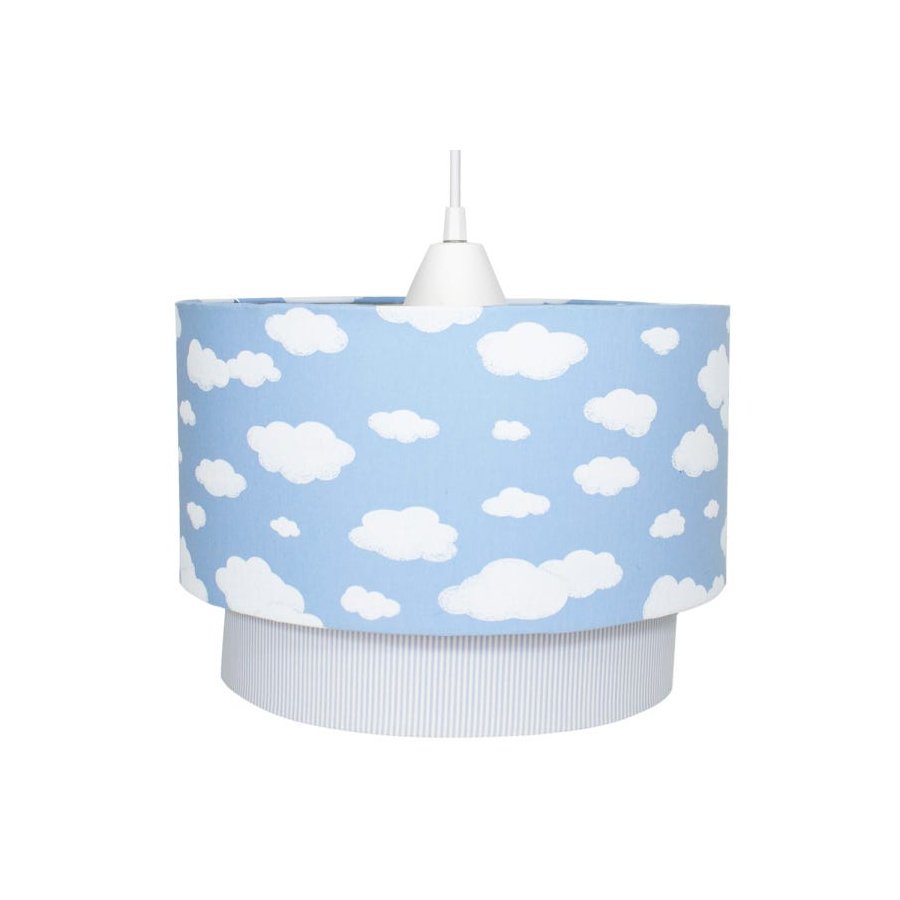 Lustre Tubular Duplo Nuvem Azul Quarto Bebe Infantil Menino Azul Madeiramadeira