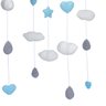 Móbile de Teto Crochê Chuva de Amor Azul Quarto Bebê Infantil Menino - 2