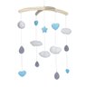 Móbile de Teto Crochê Chuva de Amor Azul Quarto Bebê Infantil Menino - 1
